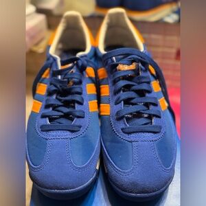 Adidas Blue and Orange Women's Sneakers